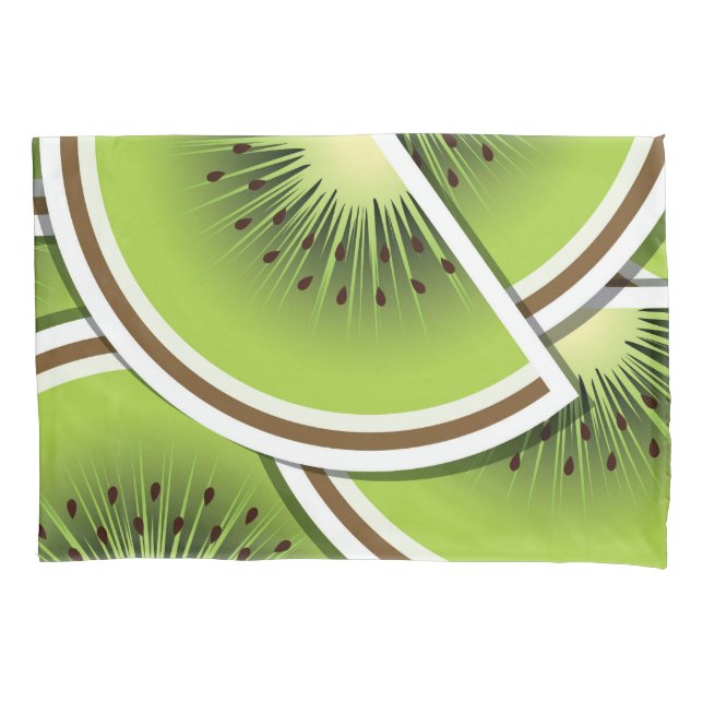 Funky kiwi fruit wedges pillowcase (Front)