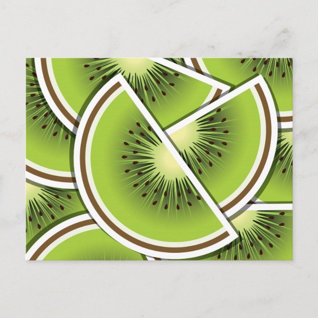 Funky kiwi fruit wedges postcard (Front)
