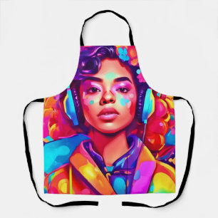 Funky Lady Digital Artwork Apron
