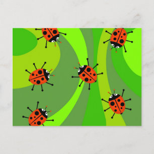 Funky Ladybugs Postcard