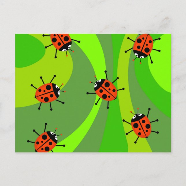 Funky Ladybugs Postcard (Front)