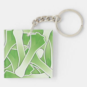 Funky leek key ring