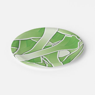 Funky leek paper plate