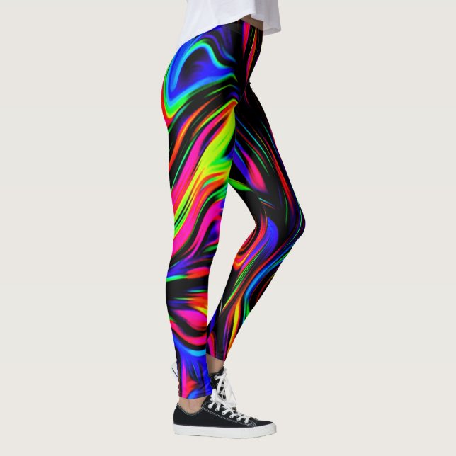 Funky Leggings Multicolor Black and Neon (Right)