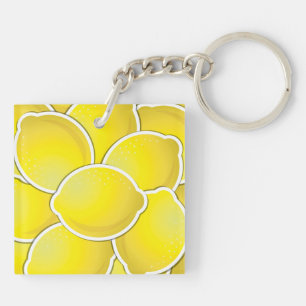 Funky lemon key ring