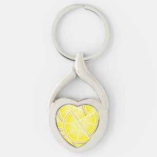 Funky lemon wedges! key ring