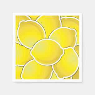Funky lemons napkin