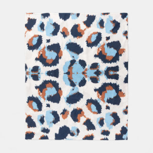 Funky Leopard Patterns Animal Zoo Art Animal Art Fleece Blanket