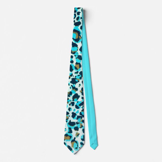 Funky Leopard Patterns Animal Zoo Art Animal Art  Tie (Front)