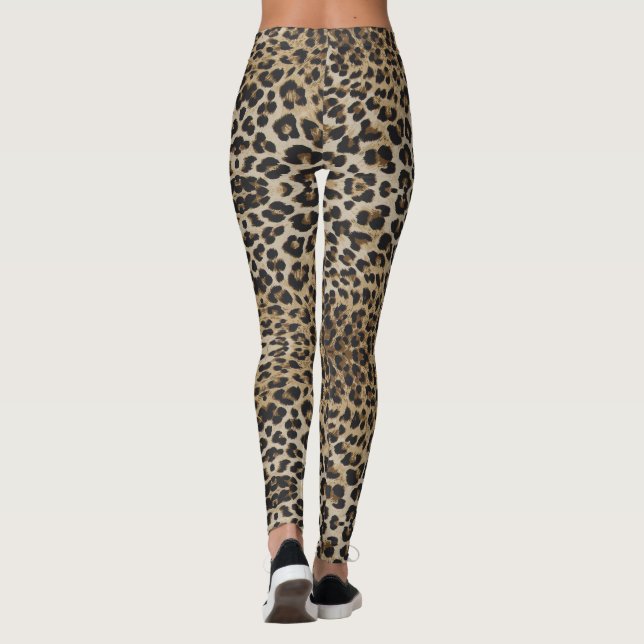 Funky Leopard Print Leggings (Back)