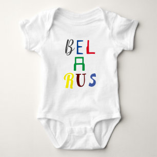 Funky Letters Belarus Беларусь Colourful Bodysuit