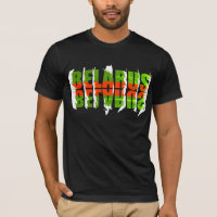 Funky Letters Belarus Беларусь Flag T-Shirt Tee