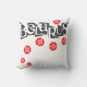Funky Letters Folk Belarus Беларусь Cushion Pillow
