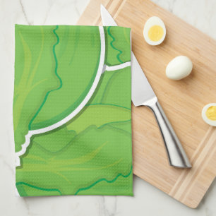 Funky lettuce tea towel