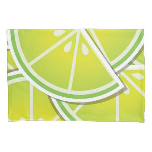 Funky lime wedges pillowcase
