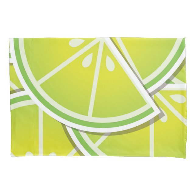Funky lime wedges pillowcase (Front)