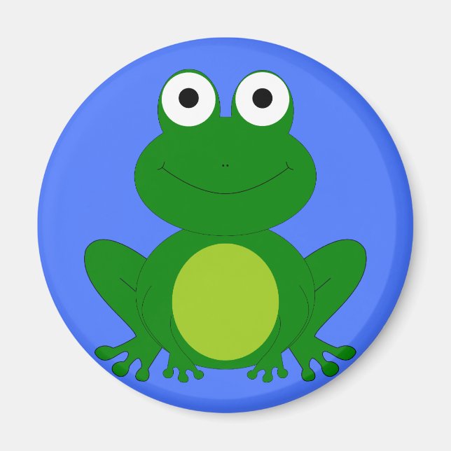 Funky little frog pond magnet (Front)