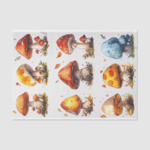 Funky Little Mushrooms Tissue Paper