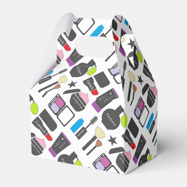 Funky Makeup Collage Favour Box (Back Side)