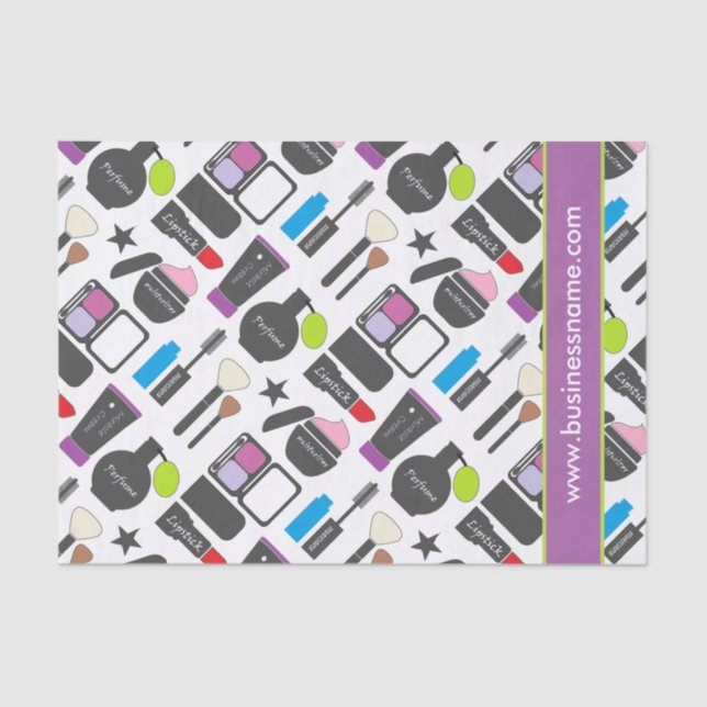 Funky Makeup Collage Tissue Paper (Front)