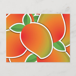Funky mango postcard