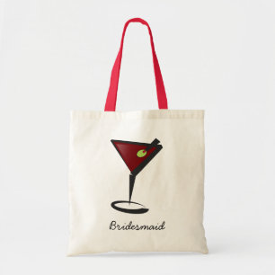 Funky martini Fun Bridesmaid Favours Tote Bag