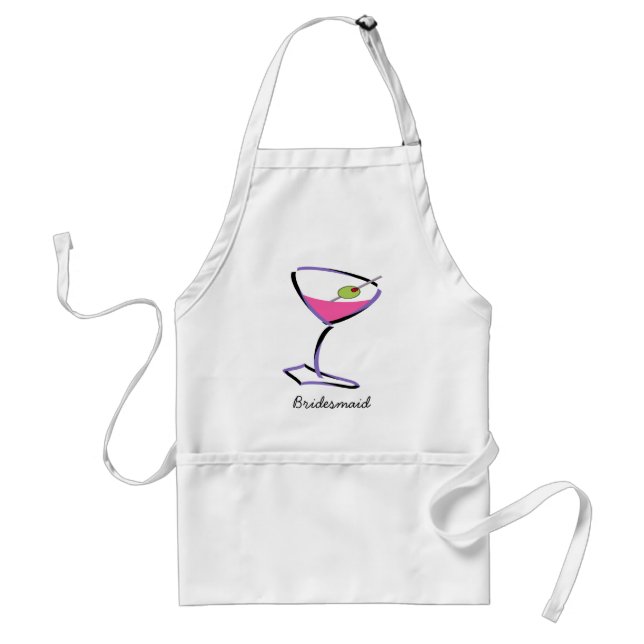 funky martini purple standard apron (Front)