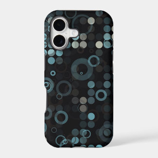 Funky Masculine Grey Blue Circle Stylish Geometric