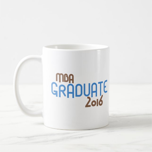 Funky MBA Graduate 2016 (Blue) Coffee Mug (Left)