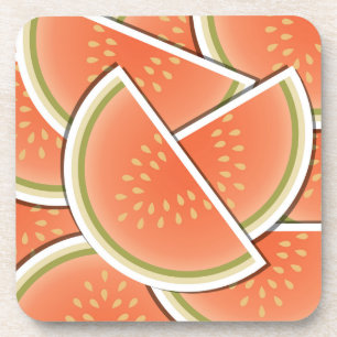 Funky melon wedges coaster