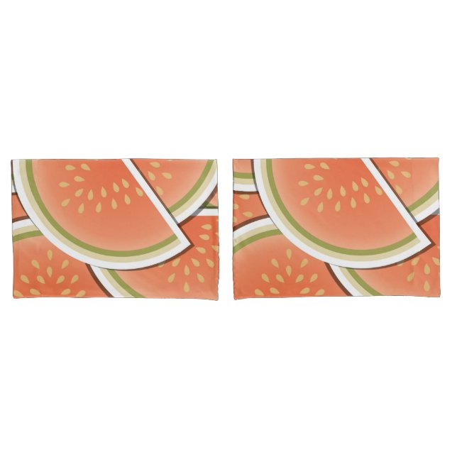 Funky melon wedges pillowcase (Front-Set)
