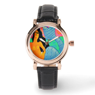 Funky Mermaid Abstract Art to Wear Watch