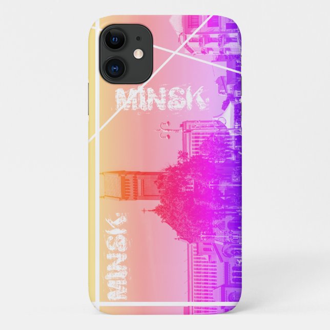 Funky Minsk Belarus Architecture iPhone 11 Case (Back)