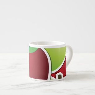 Funky mixed apples espresso cup