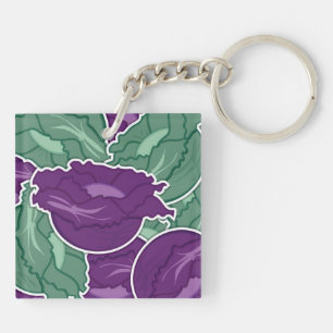 Funky mixed cabbage key ring