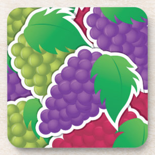 Funky mixed grapes coaster