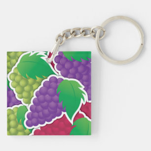 Funky mixed grapes key ring