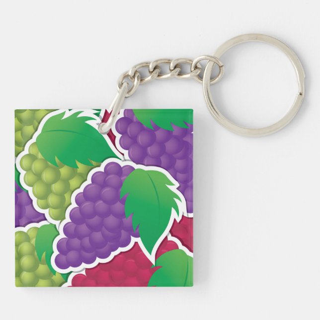 Funky mixed grapes key ring (Back)