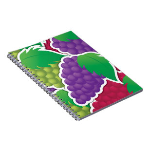 Funky mixed grapes notebook