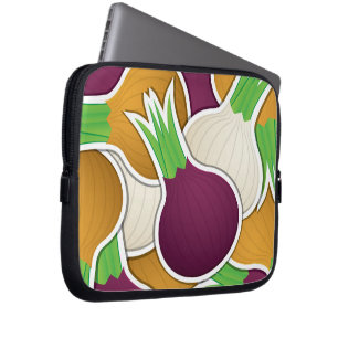 Funky mixed onions laptop sleeve