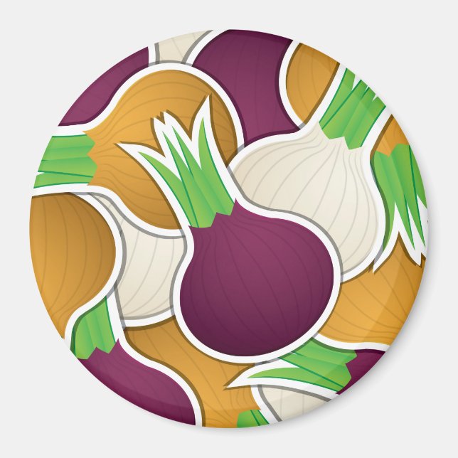 Funky mixed onions magnet (Front)