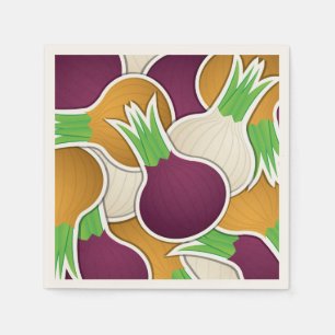 Funky mixed onions napkin