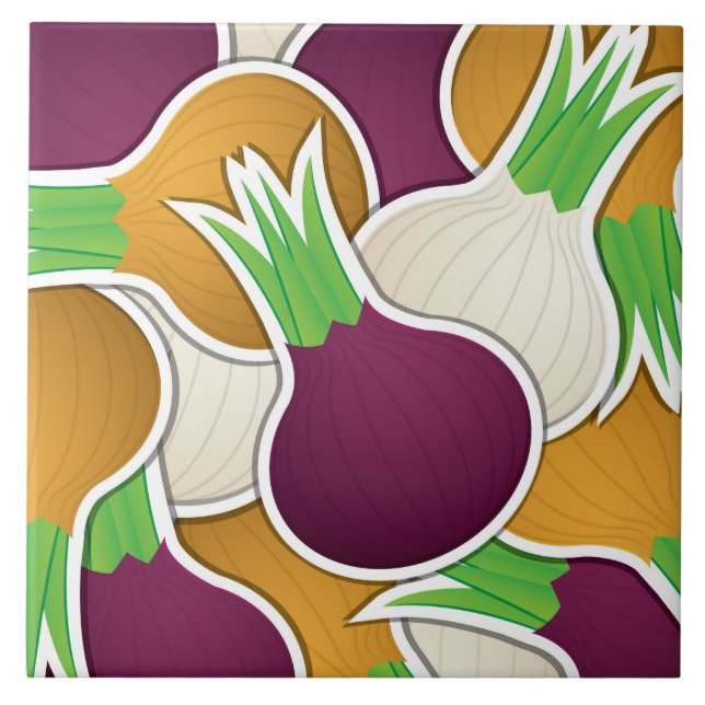 Funky mixed onions tile (Front)