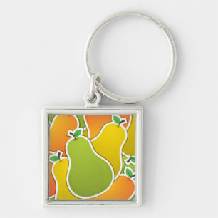 Funky mixed pear key ring