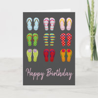 Funky modern fashion flip flops colorful sandals