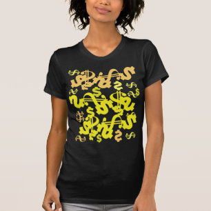 Funky Money Dollar Dollars Pattern Top T-Shirt