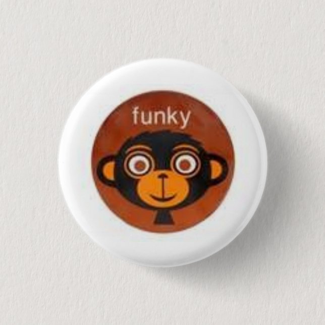 Funky Monkey 3 Cm Round Badge (Front)