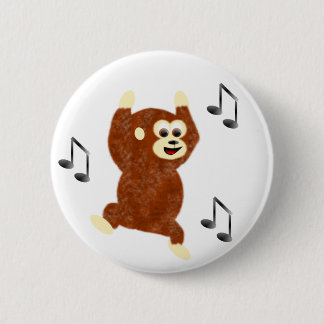 Funky Monkey 6 Cm Round Badge