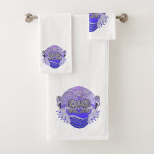 Funky Monkey Tribal Feathers Bath Towel Set