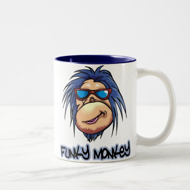 Funky Monkey Two-Tone Coffee Mug (Right)